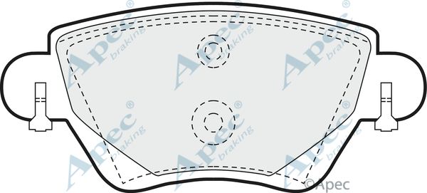 APEC BRAKING stabdžių trinkelių rinkinys, diskinis stabdys PAD1175